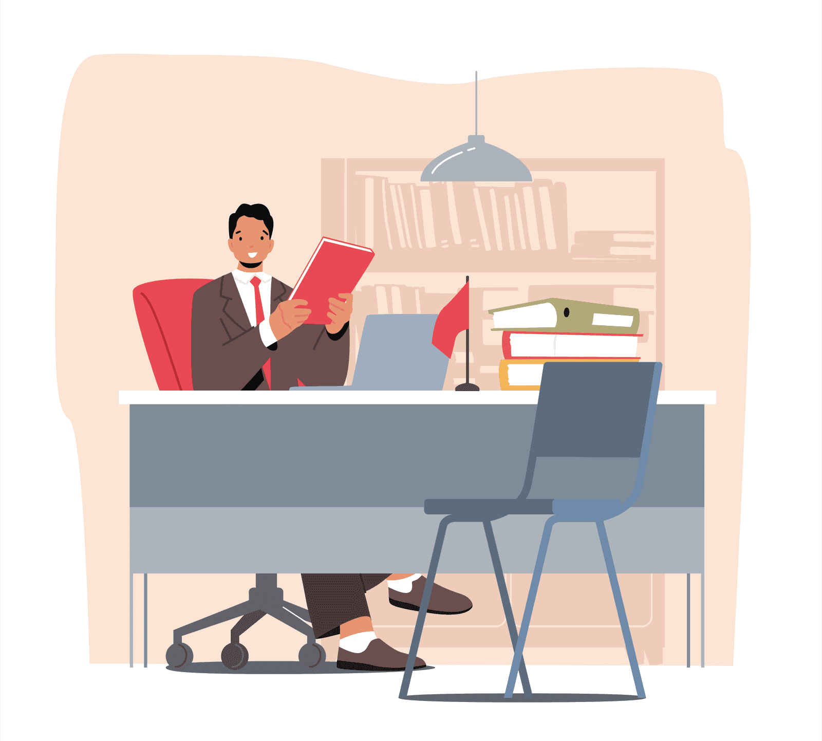 Financial Advisor helping with Financial Clarity Illustration