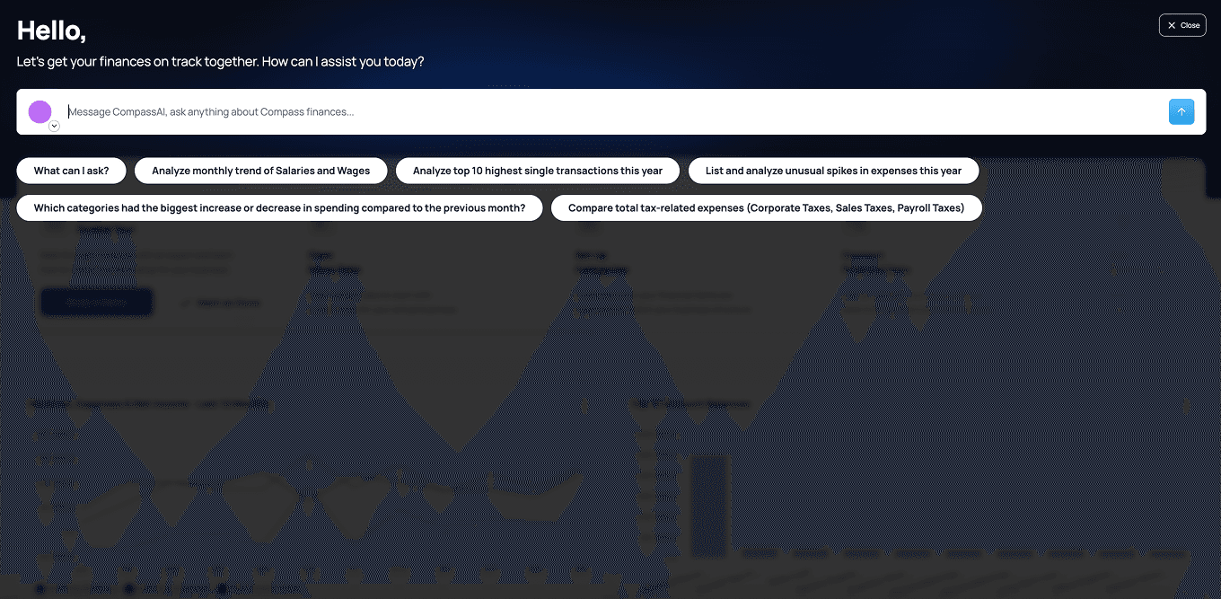 Dashboard Assistant in Compass AI